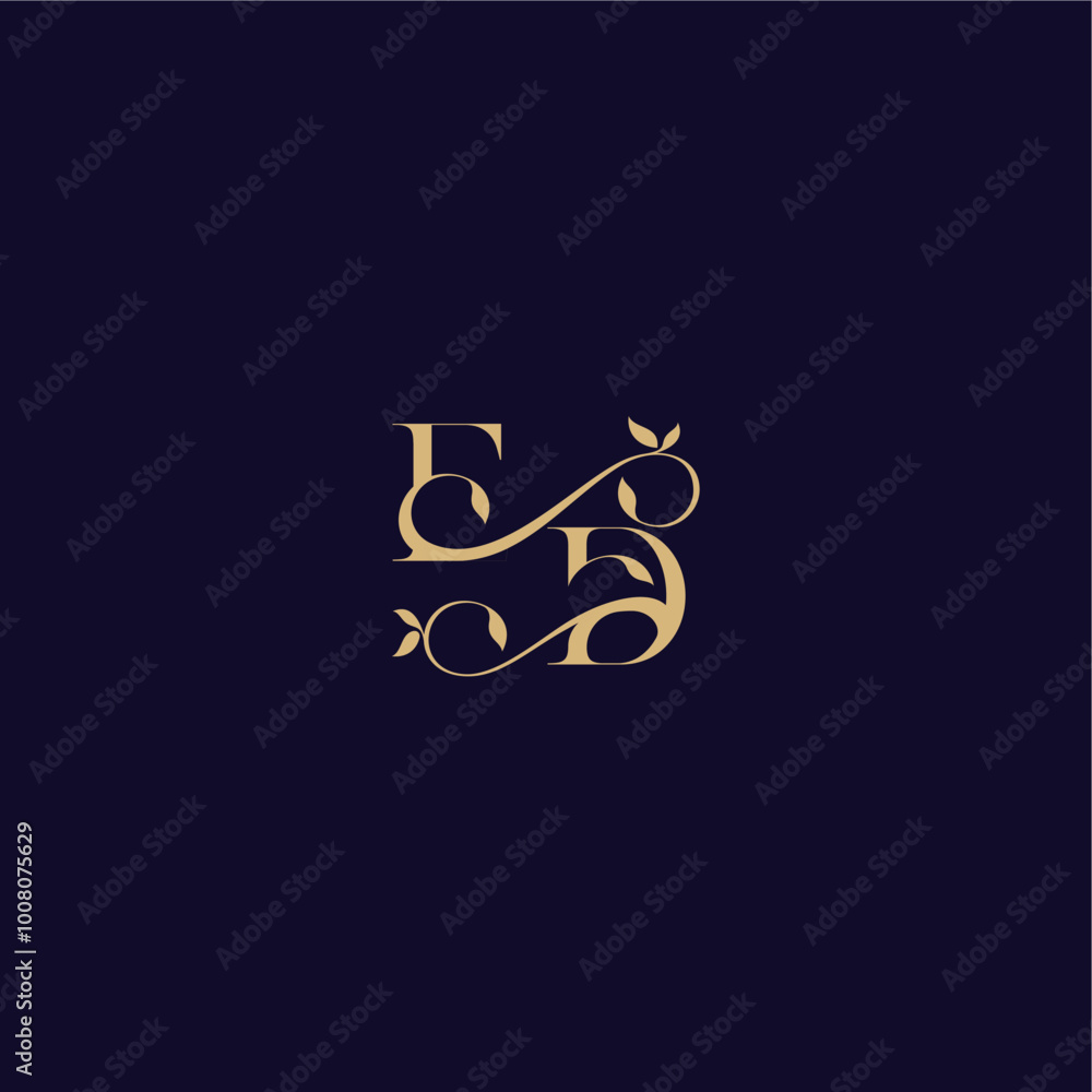 wedding initial ED organic and elegant concept beauty leaf monogram logo letter wedding initial ED organic and elegant concept beauty leaf monogram logo letter