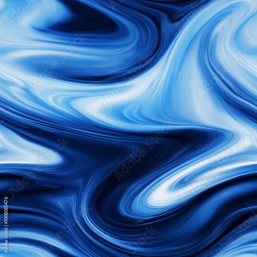 Swirling Blue Marble Texture with Intricate Patterns