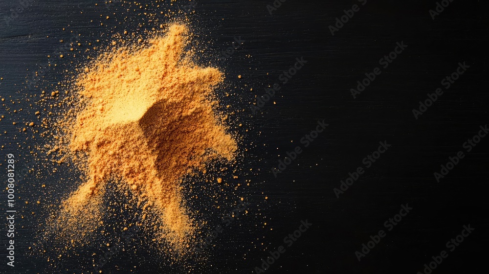 Fototapeta premium A burst of sour powder in midair, creating an explosion of tangy flavor, symbolizing sour candy or seasoning