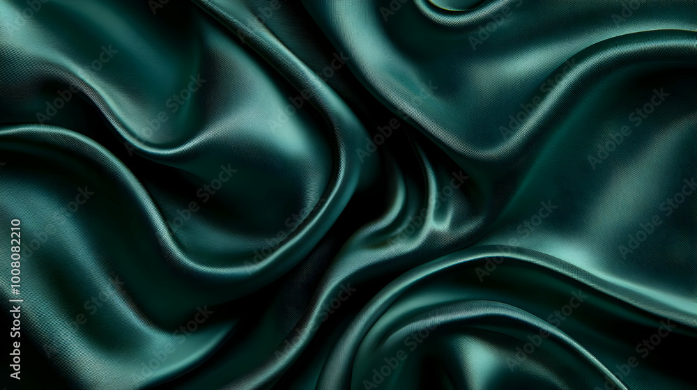 Obraz premium Abstract Green Fabric Drape Background