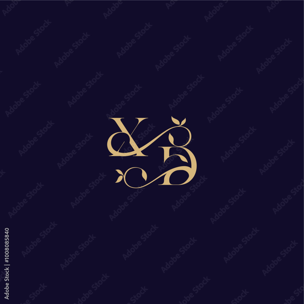 XD letter organic and elegant concept wedding initial beauty leaf monogram logo XD letter organic and elegant concept wedding initial beauty leaf monogram logo