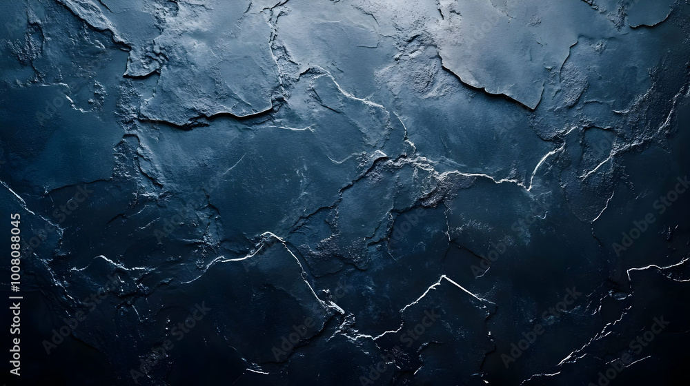 Dark Blue Cracked Wall Background Dark Blue Cracked Wall Background