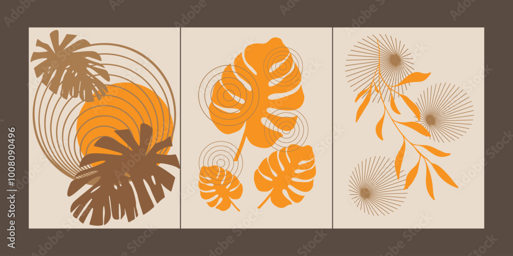 abstract art wall decoration with tropical theme abstract art wall decoration with tropical theme