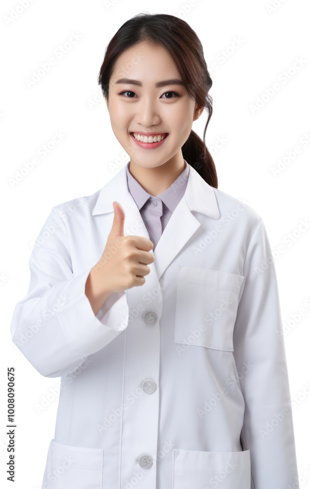 PNG South east asian female scientist portrait finger coat. PNG South east asian female scientist portrait finger coat.