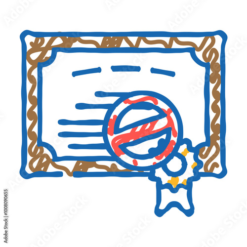 audit refuse doodle icon sketch vector. audit refuse sign. isolated symbol illustration