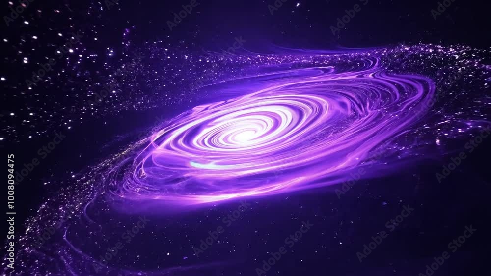 4K Purple Swirling Galaxy Vortex with Glowing Core for Sci-Fi and Fantasy Video Backgrounds 4K Purple Swirling Galaxy Vortex with Glowing Core for Sci-Fi and Fantasy Video Backgrounds