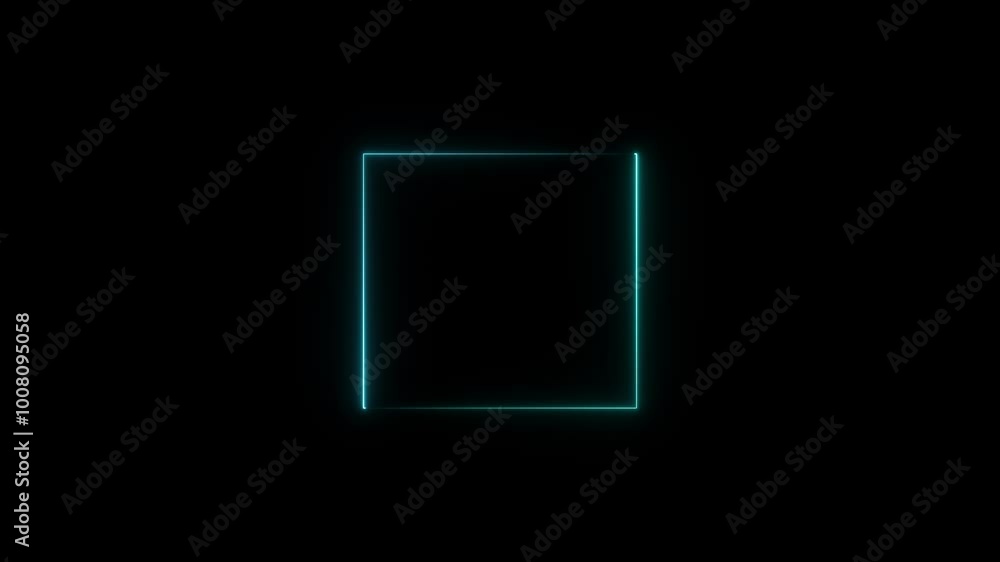 Computer generated color animation. 3D rendering neon frame of blue and pink colors. Frame glowing light effect green screen background. Computer generated color animation. 3D rendering neon frame of blue and pink colors. Frame glowing light effect green screen background.