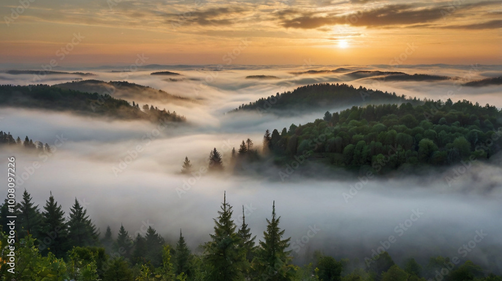 Fototapeta premium Morning in the forest