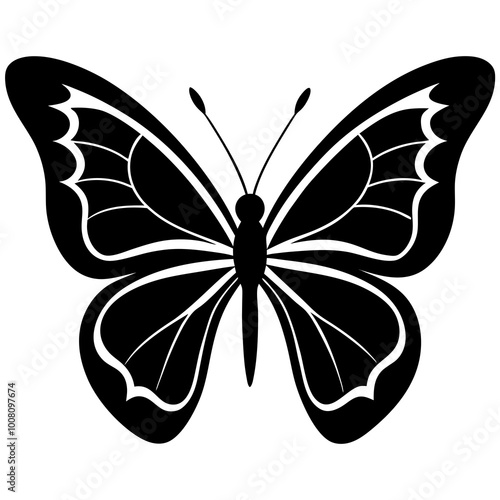 05..Versatile butterfly silhouette vector for printable designs. Perfect for mugs, t-shirts, books, and more. Downloadable in  SVG formats.