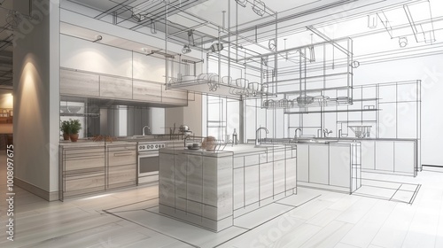 Fototapeta Naklejka Na Ścianę i Meble -  Virtual Home Design: Before renovations begin, visualize your home by walking through a 3D model, allowing you to interact with layouts and décor in real time.
