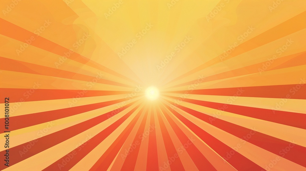 A single, radiant sunburst on a gradient of warm colors. A single, radiant sunburst on a gradient of warm colors.