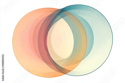 beautifully designed venn diagram, circles 