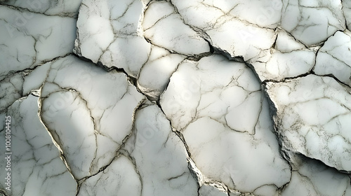 White Cracked Marble Texture Background