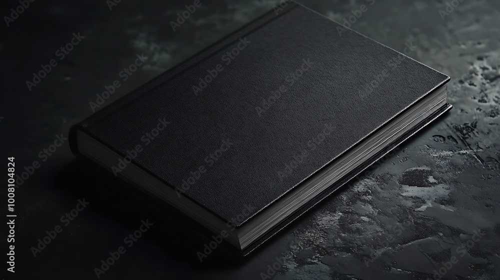 Black Book Mockup in Dark background Black Book Mockup in Dark background