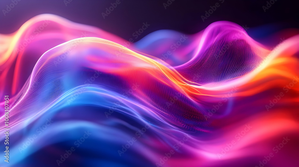 Abstract Background with Wavy Lines and Purple, Pink, Red, and Blue Colors Abstract Background with Wavy Lines and Purple, Pink, Red, and Blue Colors