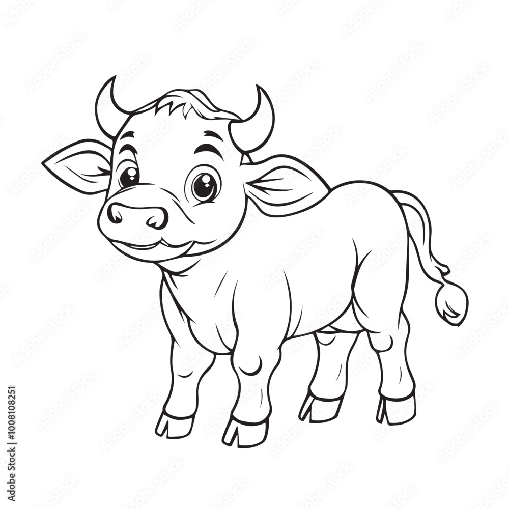 Fototapeta premium Black silhouette of domestic cow grass eating on a white background vector illustration