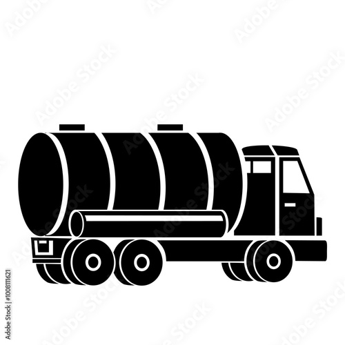 Vector illustration, logo, car icon for septic tank. Isolated on a white background.