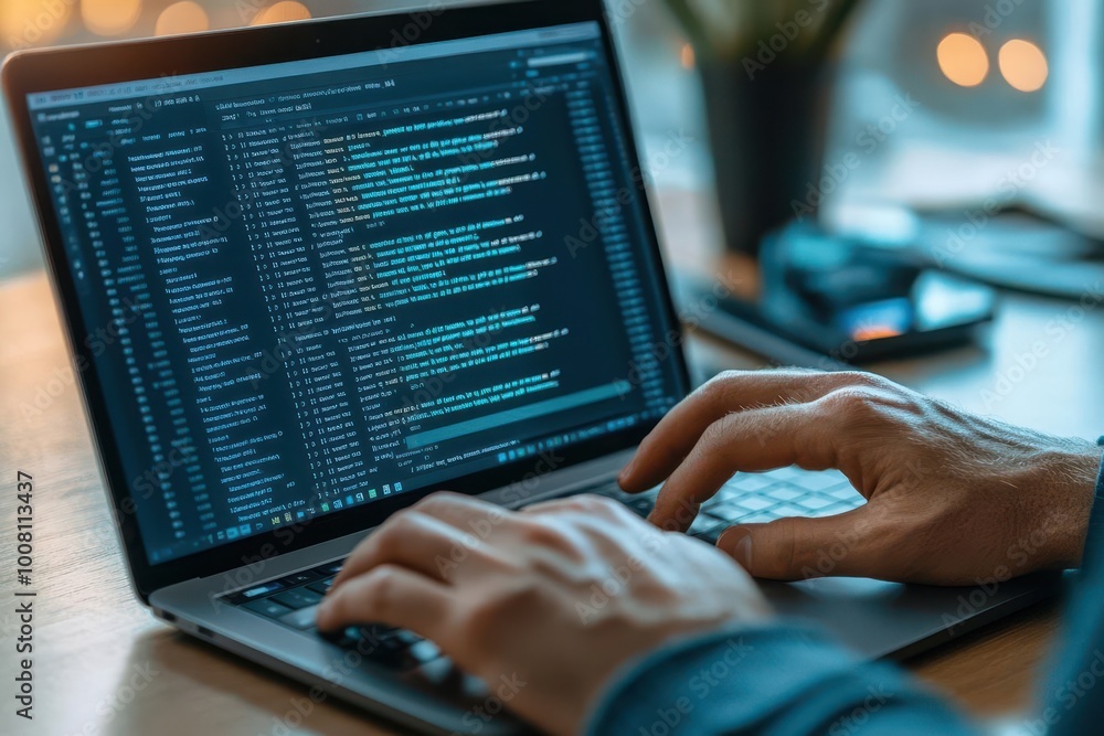 Hacker remotely accessing a company's email server, manipulating communications, BEC attack, cybercrime Hacker remotely accessing a company's email server, manipulating communications, BEC attack, cybercrime