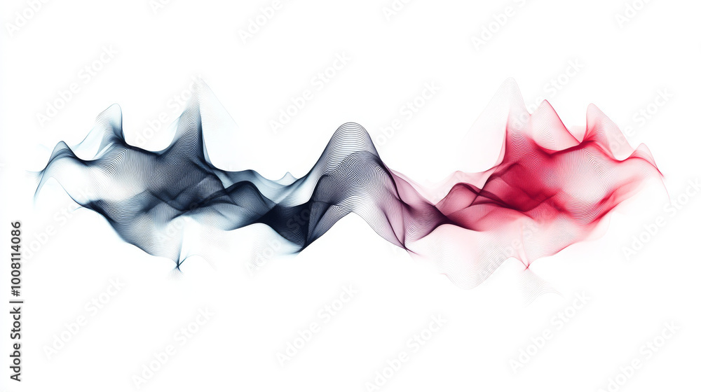 Abstract blue and red wavy lines on a white background. Abstract blue and red wavy lines on a white background.