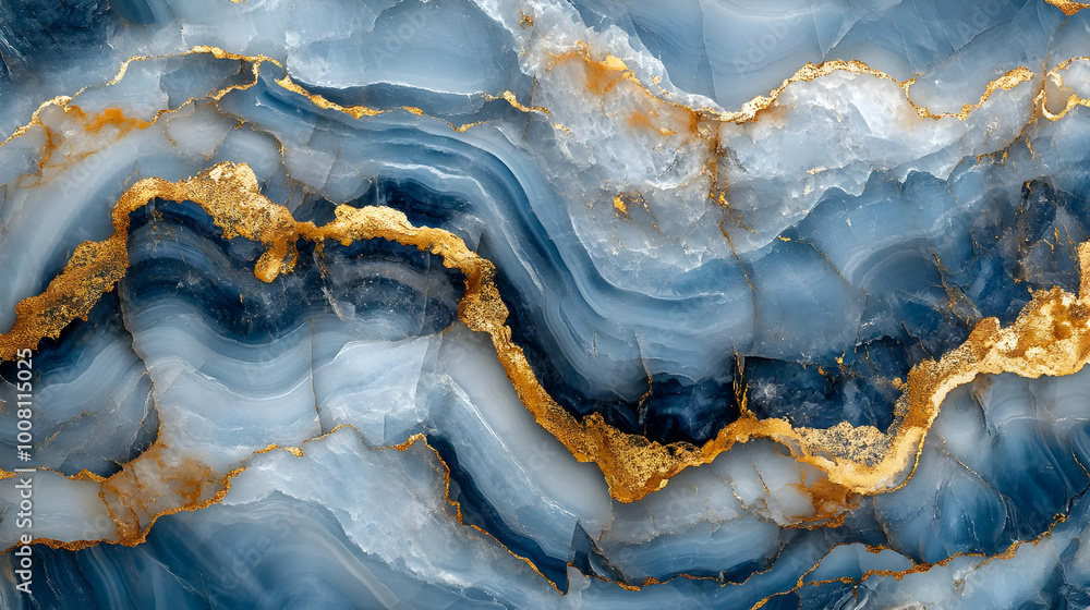 Abstract Blue and Gold Swirling Marble Background Abstract Blue and Gold Swirling Marble Background