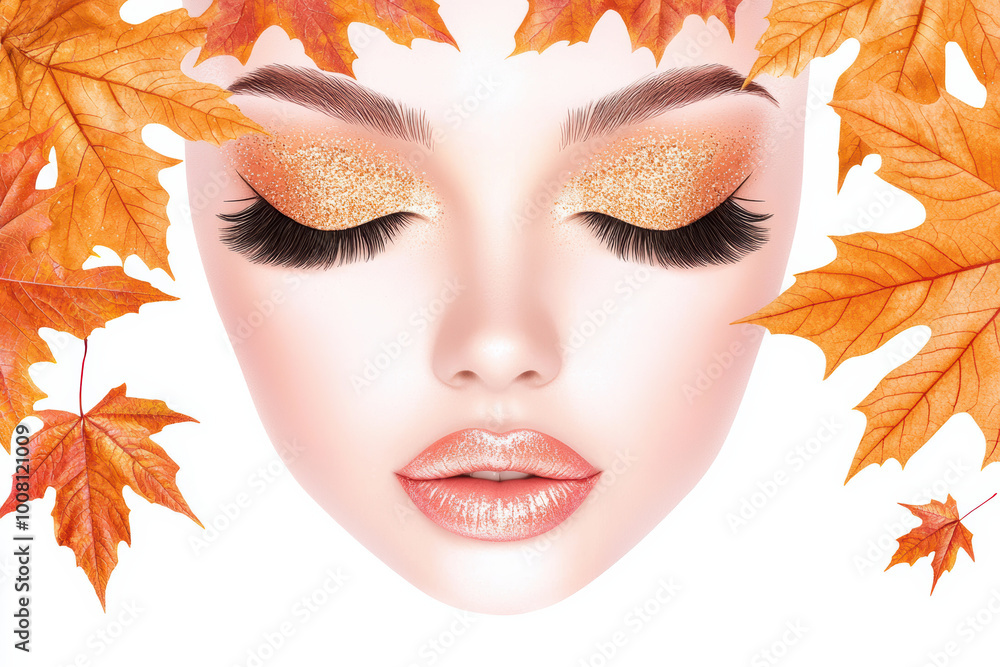 Glamorous autumn deco art, Just a girl who loves fall, gold and copper tones, isolated on white background, Aesthetic, Minimalist, Glamorous autumn deco art, Just a girl who loves fall, gold and copper tones, isolated on white background, Aesthetic, Minimalist,