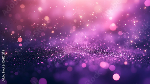 Purple Glitter Abstract Background with Bokeh Lights