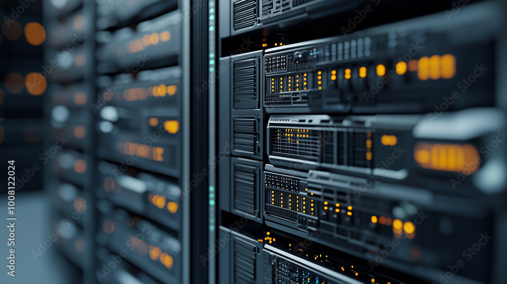 Futuristic Data Center with Blockchain Servers Processing Transactions in a Secure Environment Futuristic Data Center with Blockchain Servers Processing Transactions in a Secure Environment