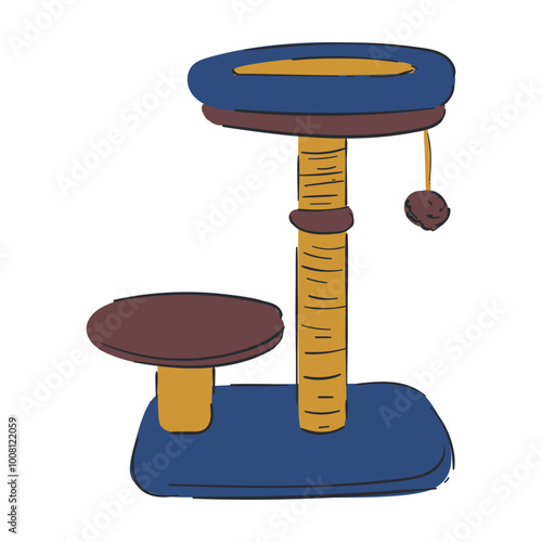 Cat scratching toy illustration