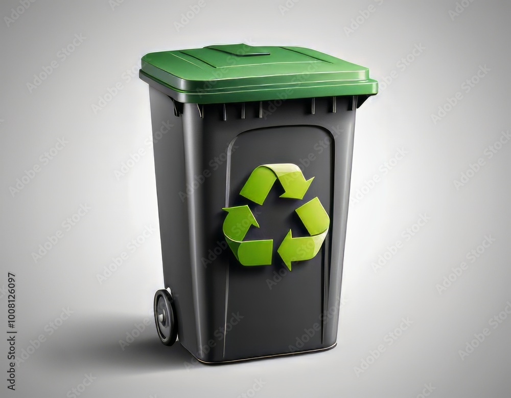 papelera con símbolo de reciclaje papelera con símbolo de reciclaje