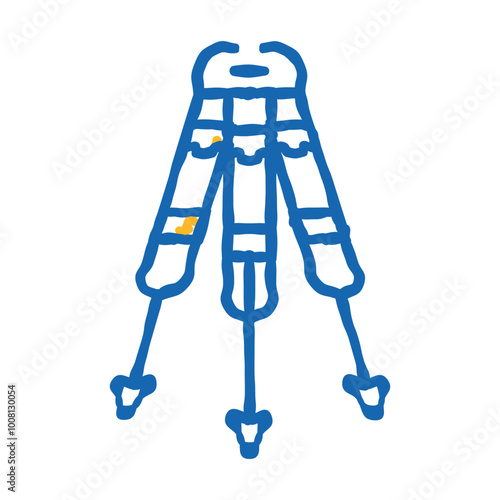 surveyors tripod civil engineer doodle icon sketch vector. surveyors tripod civil engineer sign. isolated symbol illustration