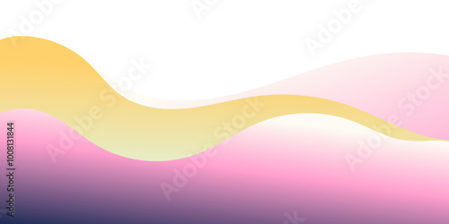 Gradient Wave Curve Border Background