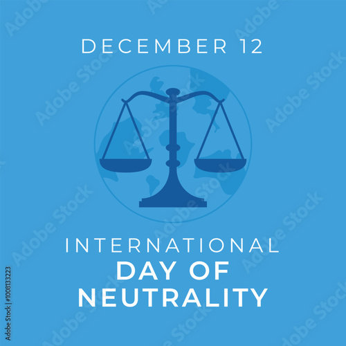 vector graphic of International Day of Neutrality ideal for International Day of Neutrality celebration.