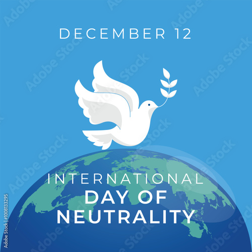 vector graphic of International Day of Neutrality ideal for International Day of Neutrality celebration.