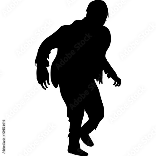 Zombie Pose in Silhouette