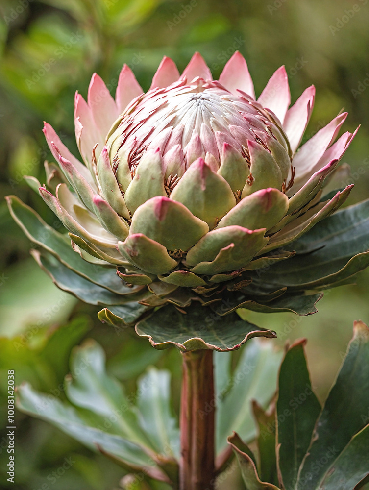 Protea Flower in a Wild Garden Setting Protea Flower in a Wild Garden Setting