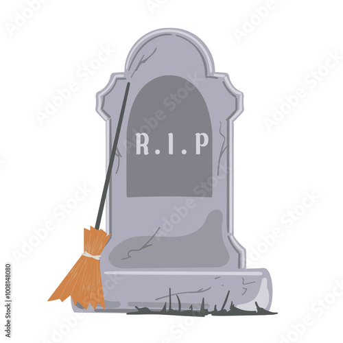 Halloween Cute Grave Stone Illustration