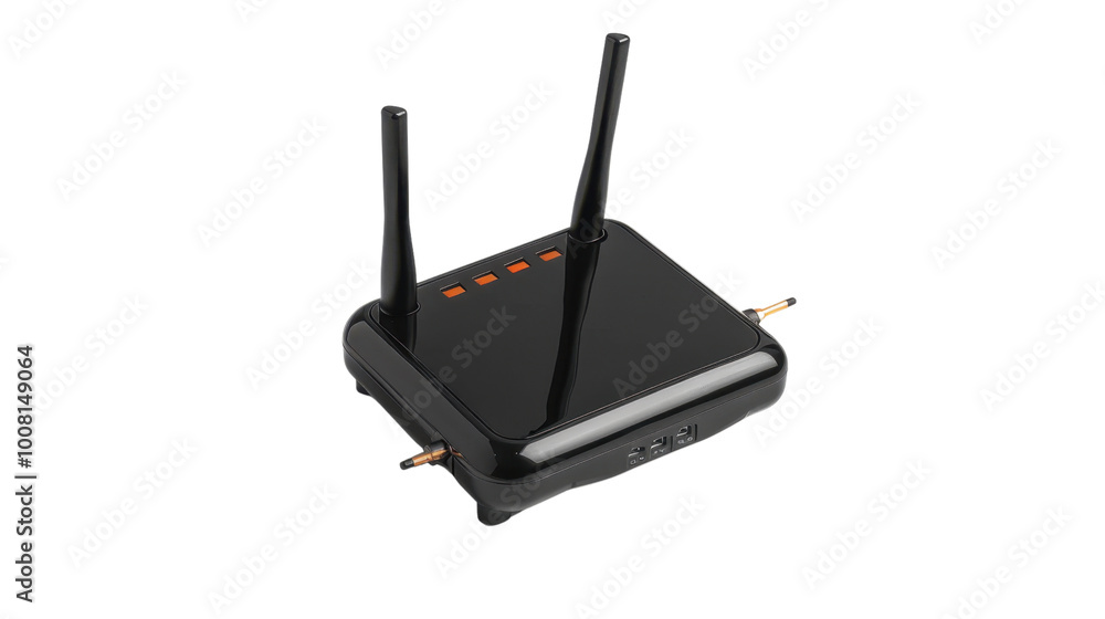 Fototapeta premium Internet modem on white background