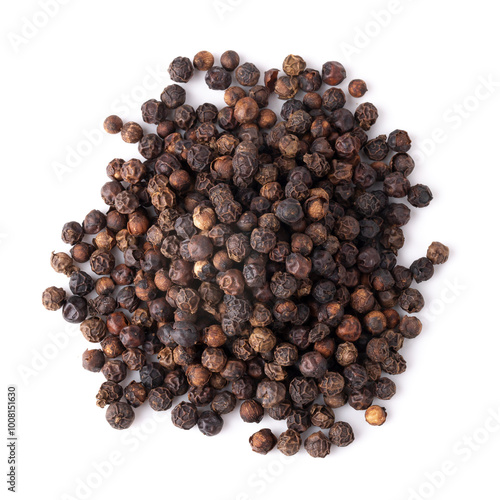 Black pepper isolated on a white background