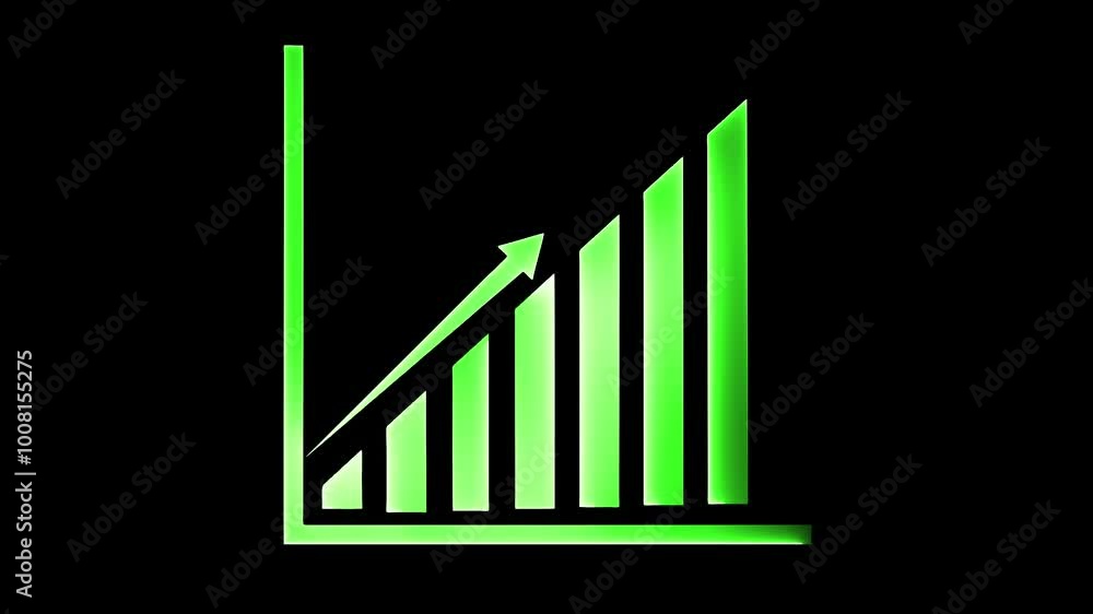 graph for growing business progress by month. Developing company growth during the year. graph for growing business progress by month. Developing company growth during the year.