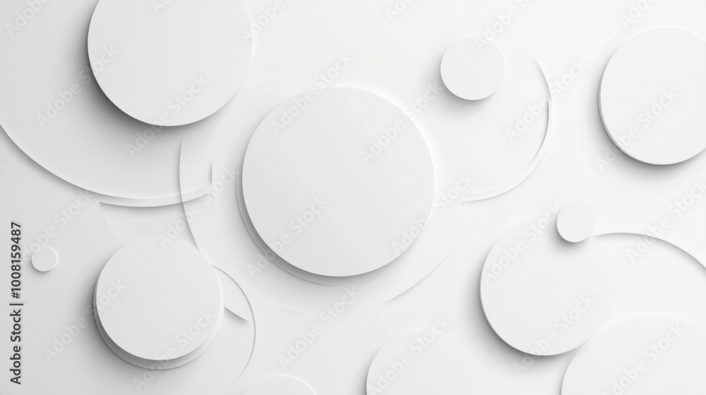 White abstract background with circles. White abstract background with circles.