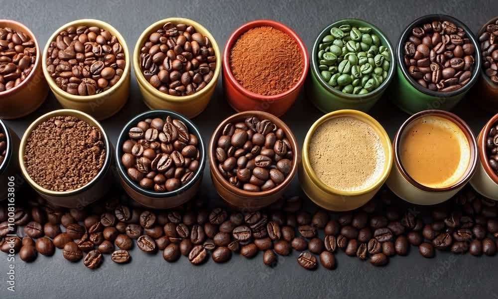Coffee Beans, Ground Coffee, and Brewed Coffee Coffee Beans, Ground Coffee, and Brewed Coffee