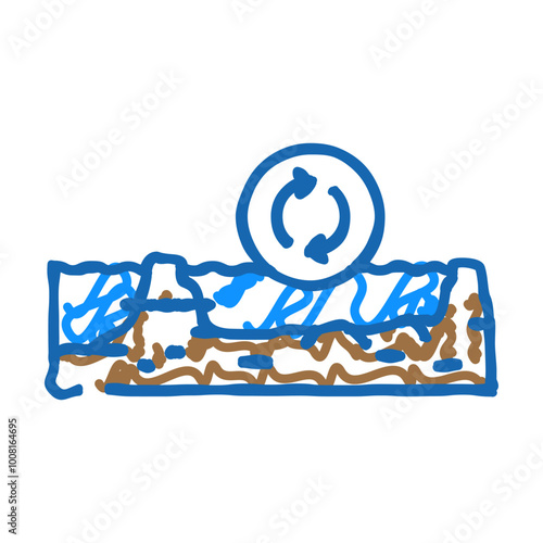 wetland restoration environmental doodle icon sketch vector. wetland restoration environmental sign. isolated symbol illustration