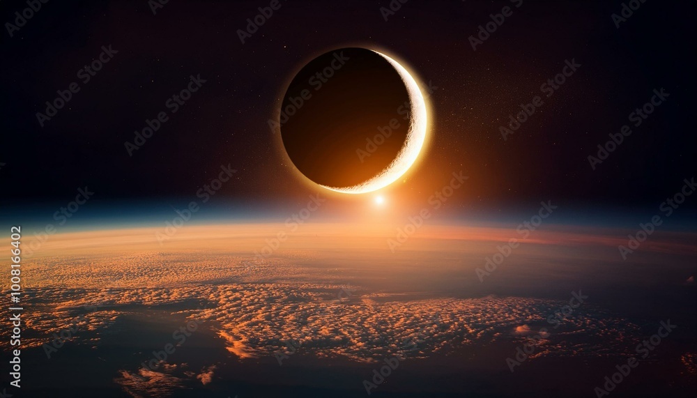 Generates a crescent eclipse Generates a crescent eclipse