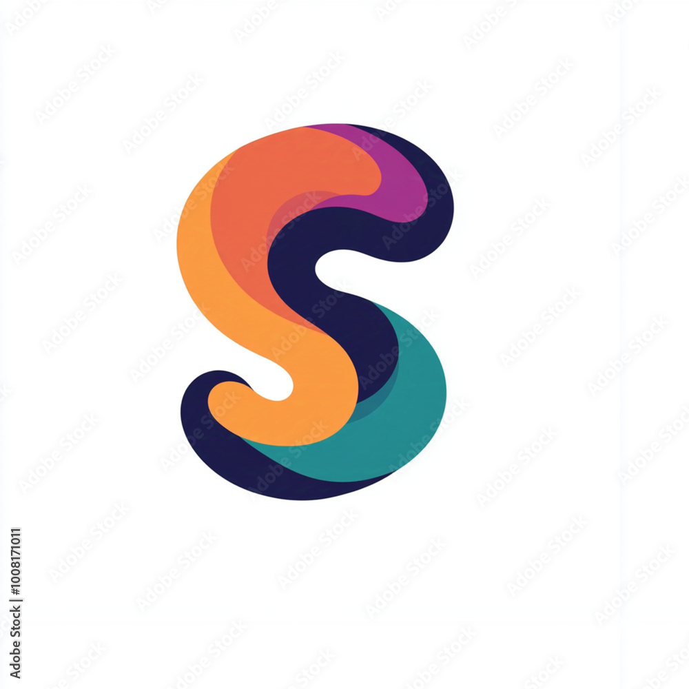 flat design modern abstract logo on white background flat design modern abstract logo on white background