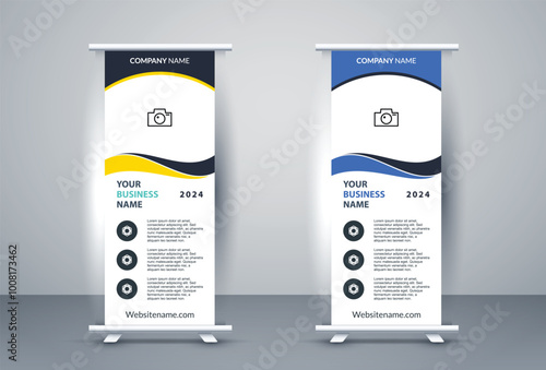 Business template design x stand