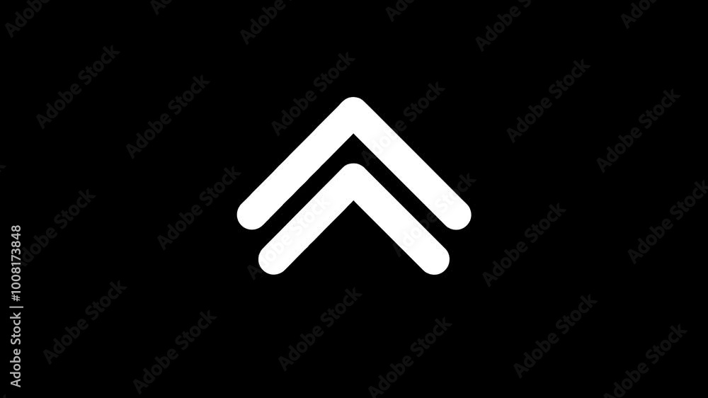 Up-Arrow sign icon animation. Up-Arrow sign icon animation.