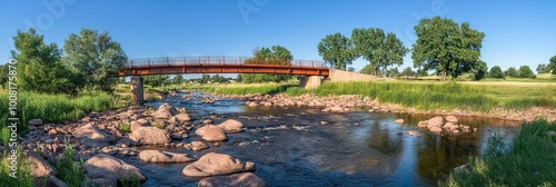 bridge over stream photo