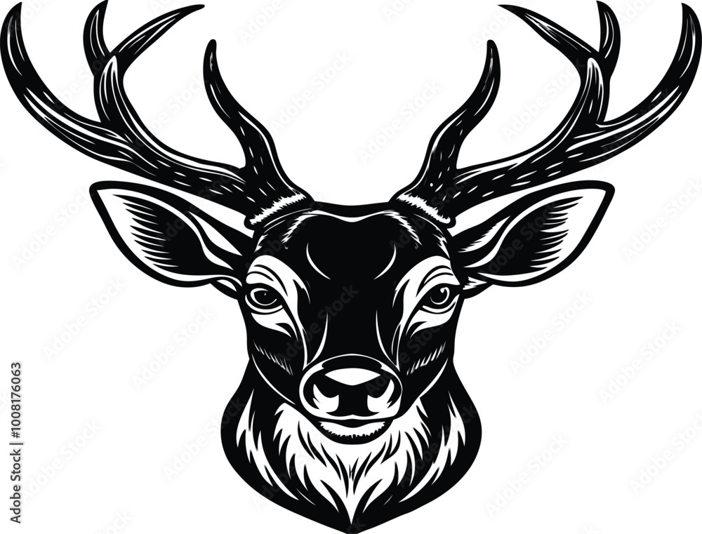 Naklejka premium silhouette of a deer