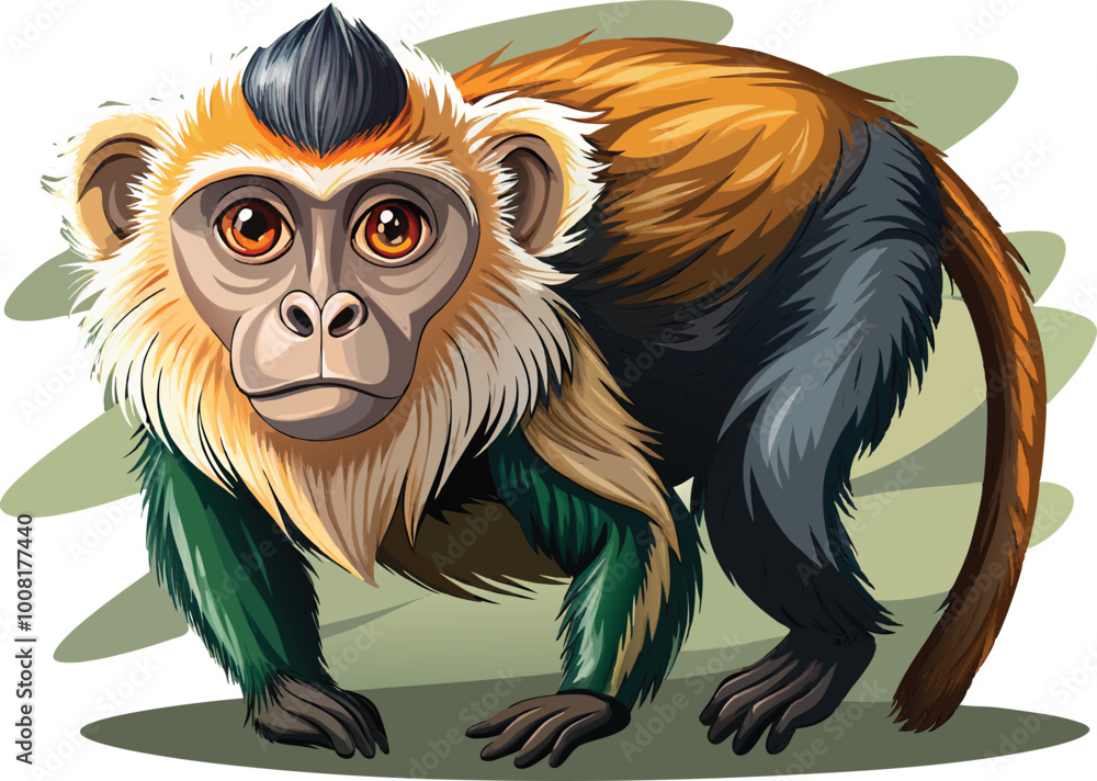 Obraz premium illustration of cartoon mankey