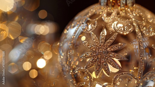 Wallpaper Mural Close-Up of a Sparkling New Year's Eve Ball Drop Ornament Torontodigital.ca